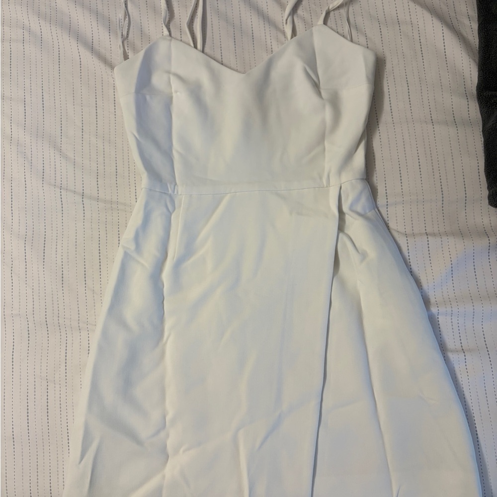 French Connection White Strapless Sweetheart Dress